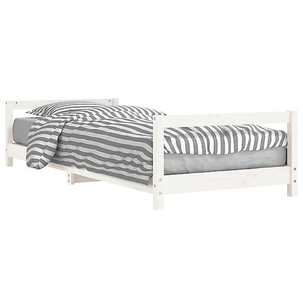 vidaXL Kinderbett Weiß 90x190 cm Massivholz Kiefer 834403 günstig online kaufen
