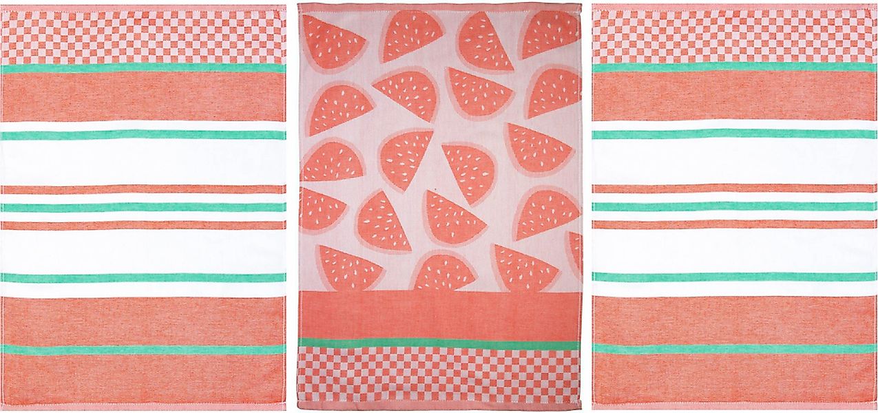 stuco Geschirrtuch "Summer Fruits Melone" Jacquardgewebe günstig online kaufen