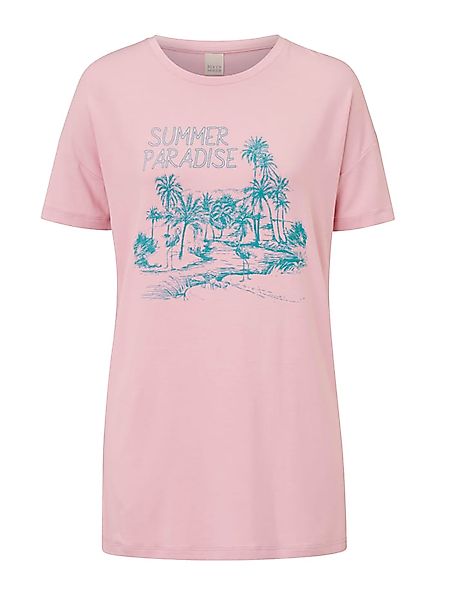 T-Shirt mit Print REKEN MAAR Rosé günstig online kaufen