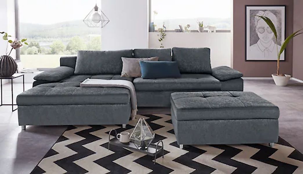 sit&more Ecksofa »Labene L-Form« wahlweise mit Bettfunktion und Bettkasten, günstig online kaufen