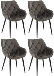 CLP Esszimmerstuhl Tanna Samt (4er Set), günstig online kaufen
