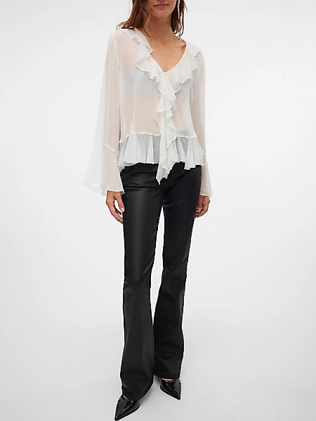 Vero Moda Bootcut-Jeans VMFLASH MR FLARED COATED PANTS NOOS mit beschichtet günstig online kaufen