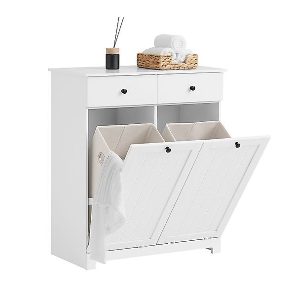 SoBuy Wäscheschrank BZR33 Badezimmerschrank Wäscheschrank mit günstig online kaufen