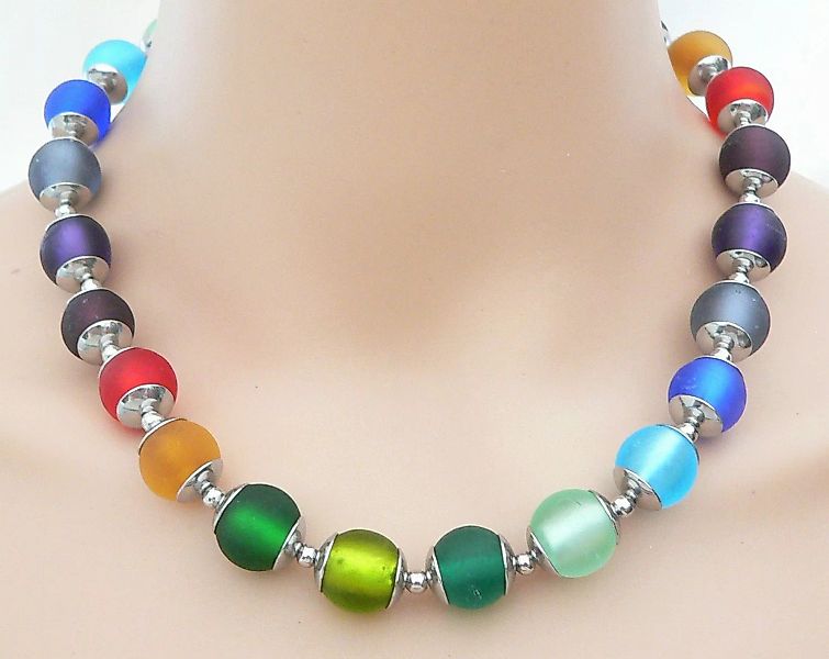traumschmuck Collier 205e Halskette Lampwork Perlen günstig online kaufen