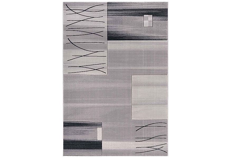 Vimoda Teppich Wohnzimmer Designer Teppich Grau Kachel Motiv, Rechteckig, H günstig online kaufen