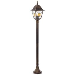 Brilliant Außenstandleuchte Janel 120 cm Schwarz Gold günstig online kaufen