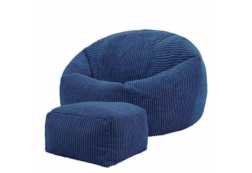 icon Sitzsack Erwachsene aus Cord „Kingston“ mit Hocker (Spar-Set, 1 x Sitz günstig online kaufen