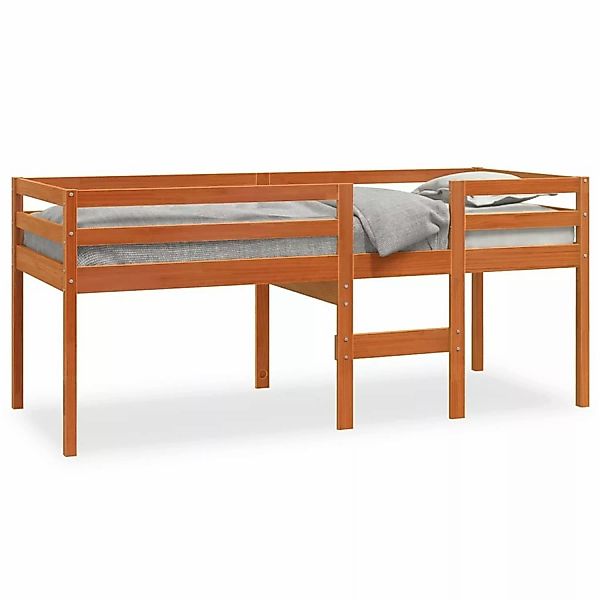 vidaXL Hochbett Wachsbraun 90x200 cm Massivholz Kiefer1946749 günstig online kaufen