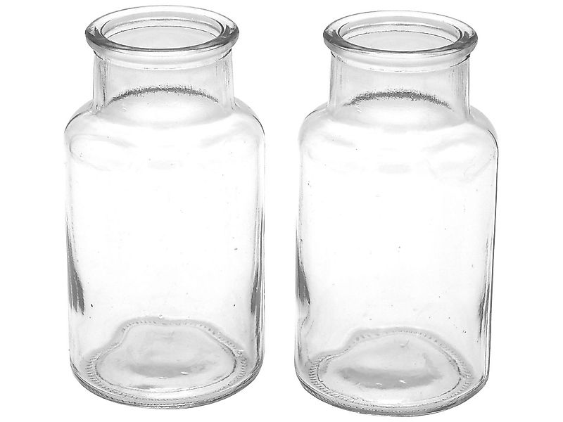 ZauberDeko Dekovase 2 Vasen Flaschen Glas günstig online kaufen