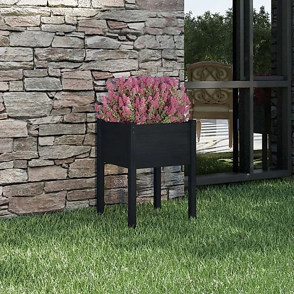 vidaXL Blumentopf Pflanzkübel Schwarz 50x50x70 cm günstig online kaufen