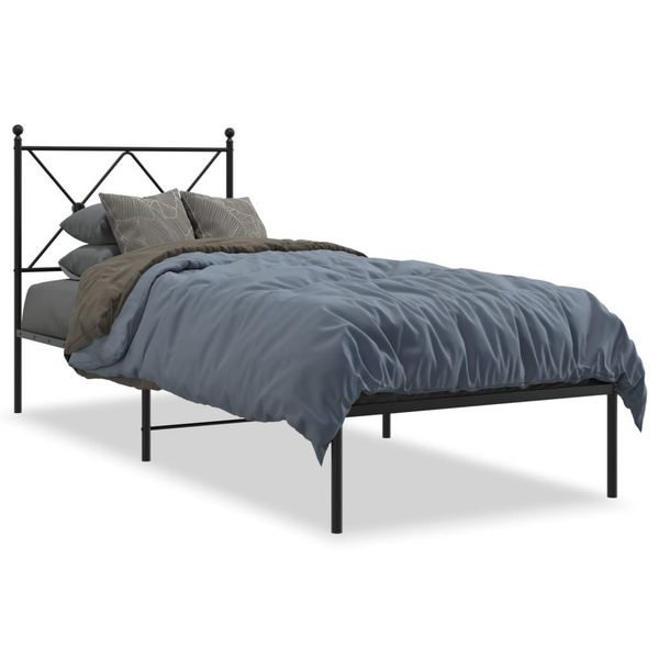vidaXL Bett Bettgestell mit Kopfteil Metall günstig online kaufen