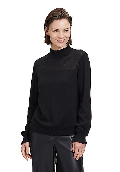 Betty&Co Strickpullover Damen Strickpullover mit Lurexfaden (1-tlg) Volant günstig online kaufen
