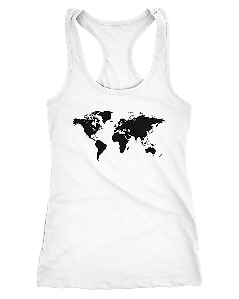 Neverless Tanktop Damen Tank Top Weltkarte günstig online kaufen