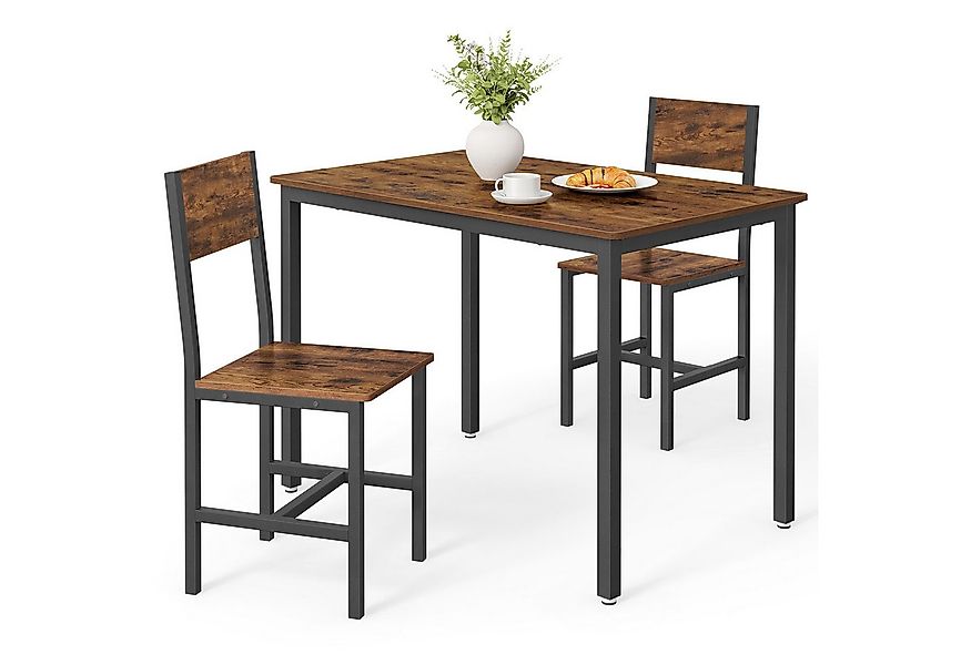 VASAGLE Essgruppe, Esstisch + zwei Stühle, vielfältige Kombinationsmöglichk günstig online kaufen