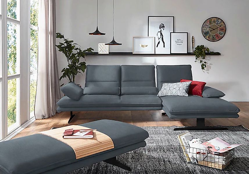 W.SCHILLIG Ecksofa "broadway, Designsofa mit tollem Sitzkomfort", Sitztiefe günstig online kaufen