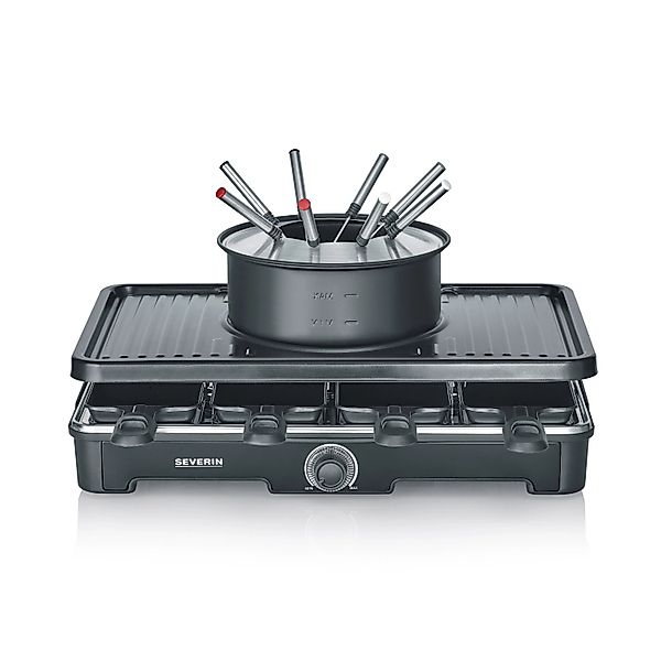 Severin Raclette-Fondue Kombination RG 2347 mit Grillplatte 1.400 W günstig online kaufen