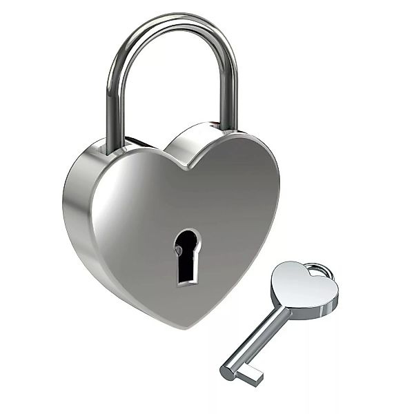 Basi - Liebesschloss mit Schlüssel - Silber - Gravurfähig - 1 Schlüssel günstig online kaufen