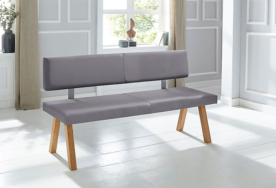 Home affaire Bank "Mobilar Rio" mit Rückenlehne und aus Massivholz günstig online kaufen