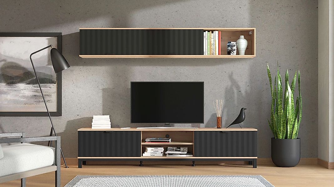 INOSIGN Wohnwand "Monaco inkl. TV- Board und Wandregal" Komplett-Set, 2 Stk günstig online kaufen