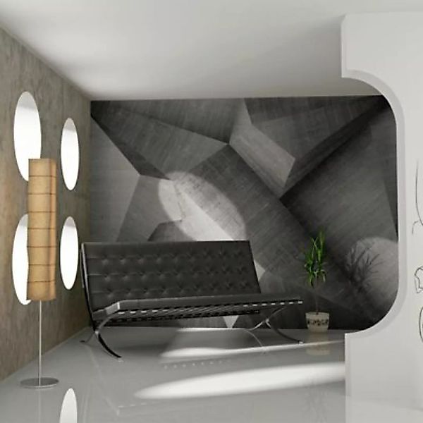 artgeist Fototapete Abstrakte Betonblöcke grau/weiß Gr. 300 x 231 günstig online kaufen