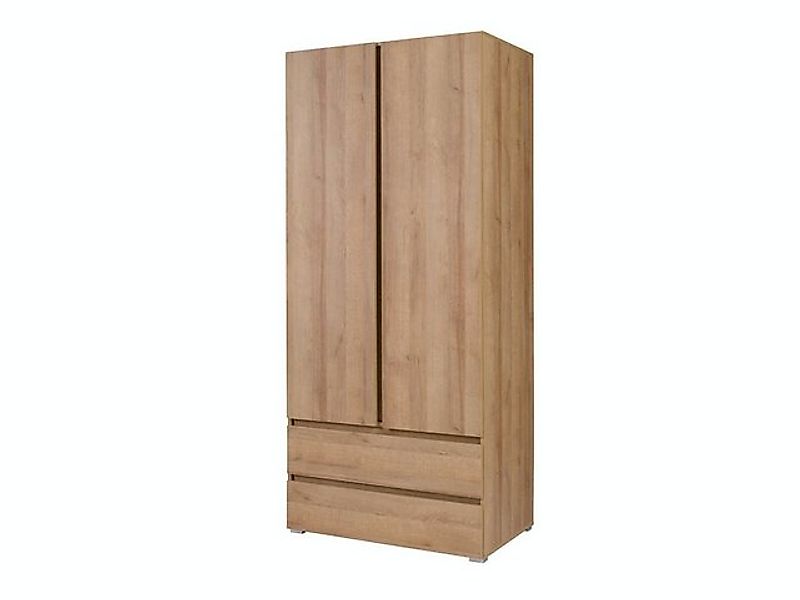 MOEBLO Kleiderschrank MOON M02 (mit 2 Drehtüren & 2 Schubladen – Moderner S günstig online kaufen
