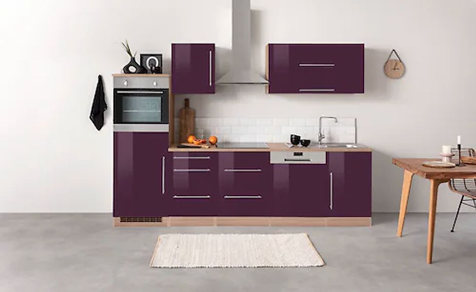 KOCHSTATION Küchenzeile »KS-Samos« Breite 280 cm, wahlweise mit E-Geräten u günstig online kaufen