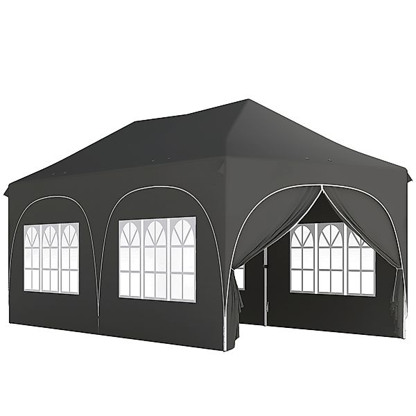 Outsunny Faltpavillon 6x3 m, Pop-up, mit 6 abnehmbaren Seitenwänden, Garten günstig online kaufen