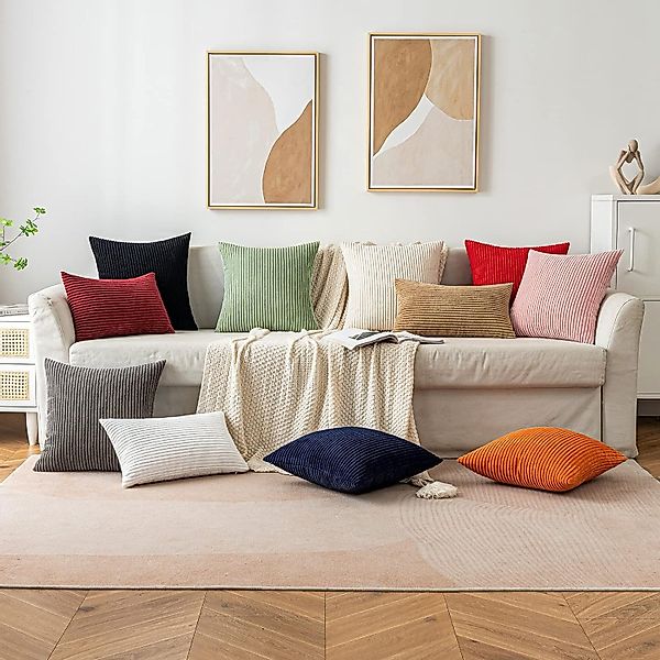 Coonoor Kissenbezüge Kissenhülle Kordsamt Zierkissenbezug Dekokissen (2 Stü günstig online kaufen