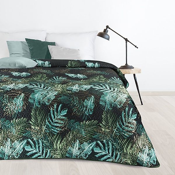 Design91 Tagesdecke Tropical, Palmen Muster Grüne günstig online kaufen