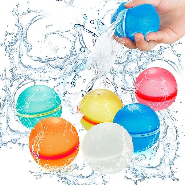 goKidsy Badespielzeug 6x Wiederverwendbare Wasserbomben - günstig online kaufen