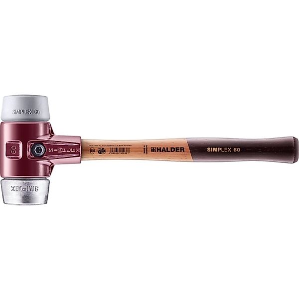 Halder Simplex Schonhammer Ø 60 mm TPE-mid Grau   Weichmetall mit Tempergus günstig online kaufen