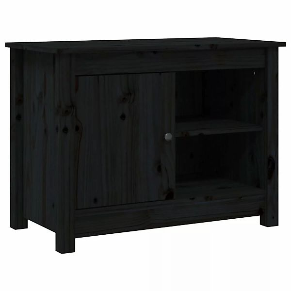 vidaXL TV-Schrank Schwarz 70x36,5x52 cm Massivholz Kiefür günstig online kaufen