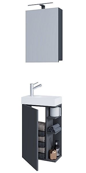 VCM Waschtisch 2-tlg Gäste WC Bad Waschtisch Lumia Spiegelschrank günstig online kaufen