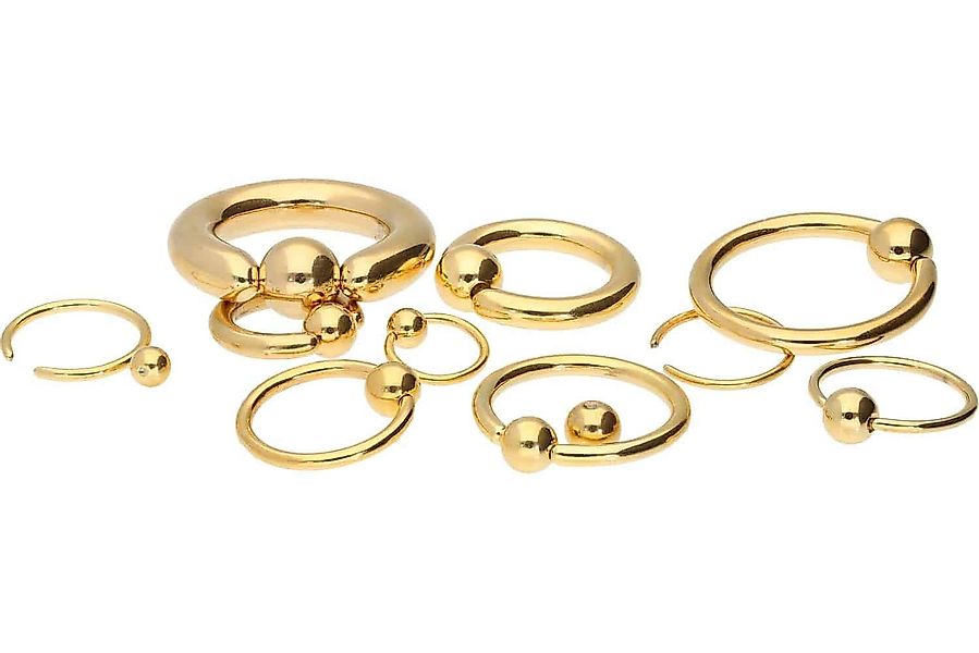PIERCINGLINE Piercing-Set Chirurgenstahl Klemmkugelring (Klemm-Ringe / günstig online kaufen
