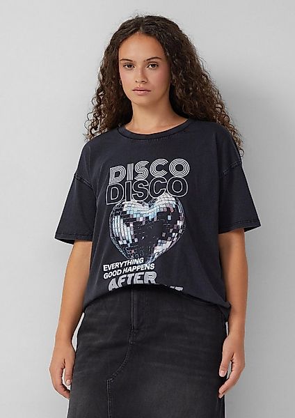 QS Kurzarmshirt T-Shirt Gewaschenes Printshirt günstig online kaufen