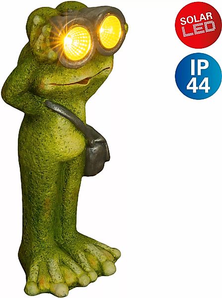 näve LED Solarleuchte "Frosch", 1 flammig, stehender Frosch mit Fernglas un günstig online kaufen