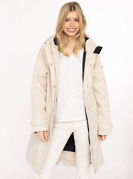 Zwillingsherz Kurzmantel ""Keep Smiling"" Kapuze, verdeckter Reißverschluss günstig online kaufen