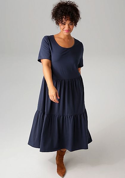 Aniston PLUS Sommerkleid, aus elastischer Jersey-Qualität günstig online kaufen