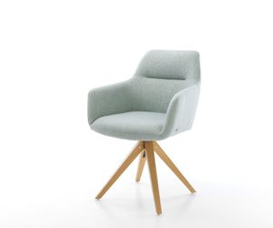 DELIFE Polsterstuhl Pejo-Flex, Holzgestell kantig Natur günstig online kaufen