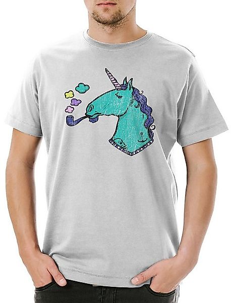 Urban Backwoods Print-Shirt Urban Backwoods Smoking Unicorn Herren T-Shirt günstig online kaufen