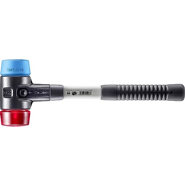 Halder Simplex Schonhammer Ø 60 mm TPE-soft Blau   Plastik Rot mit Verstärk günstig online kaufen