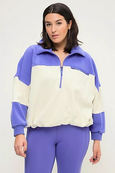 Studio Untold Sweatshirt Fleece-Sweater Boxy Shape Colorblocking günstig online kaufen