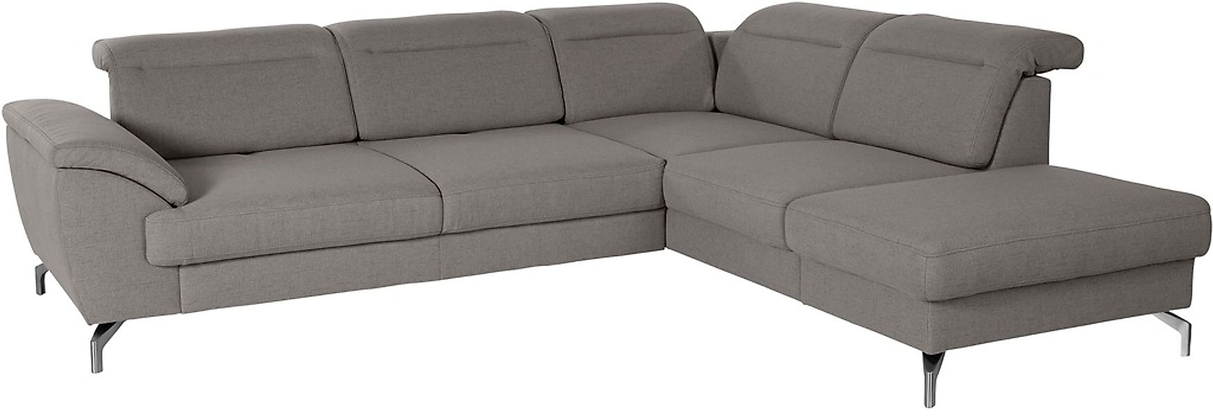 sit&more Ecksofa »Percy L-Form« 12 cm Fußhöhe, Sitztiefenverstellung, wahlw günstig online kaufen
