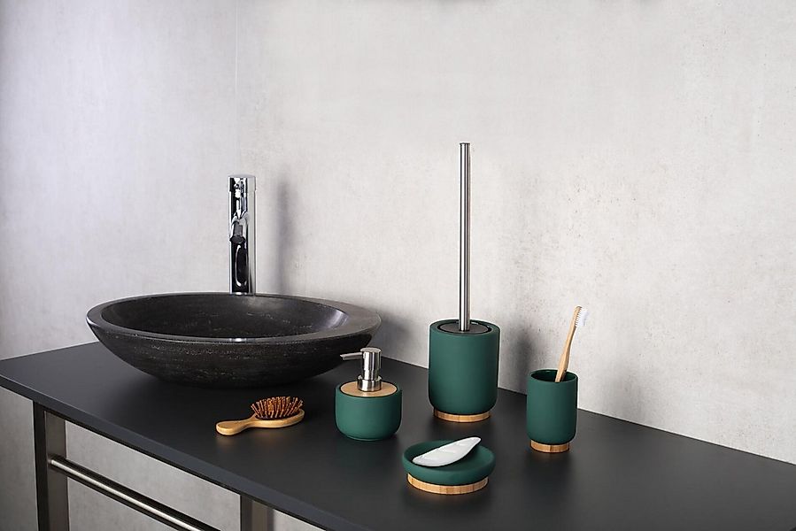 Ridder Badaccessoire-Set WC-Bürste Fancy dunkelgrün günstig online kaufen