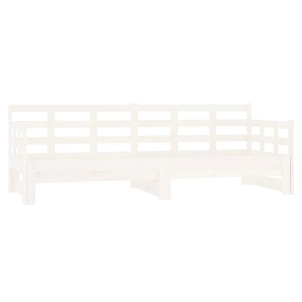 vidaXL Tagesbett Ausziehbar Weiß Massivholz Kiefer 2x(80x200) cm1279894 günstig online kaufen