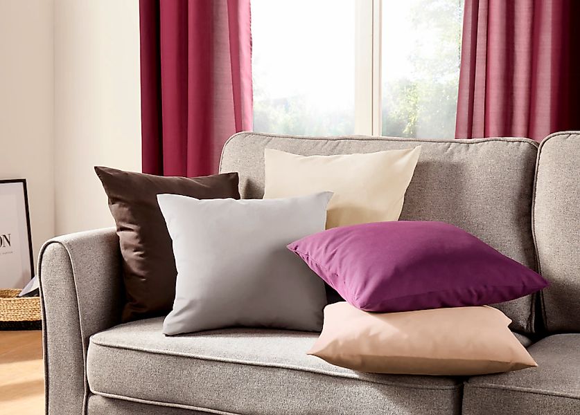 OTTO home Dekokissen "Raja" einfarbig, Kissenhüllen ohne Füllung, 40 x 40 c günstig online kaufen