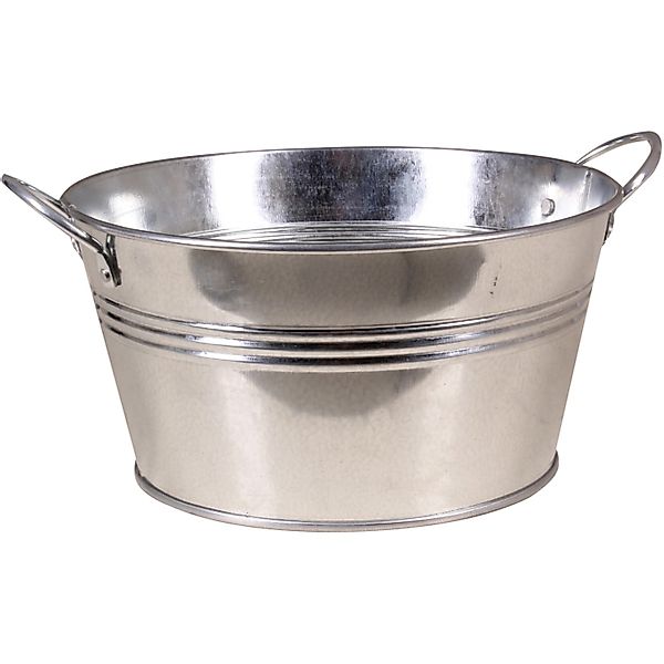 Zink-Wanne mit zwei Henkeln 19,5 cm x 19,5 cm x 10,3 cm Silber günstig online kaufen