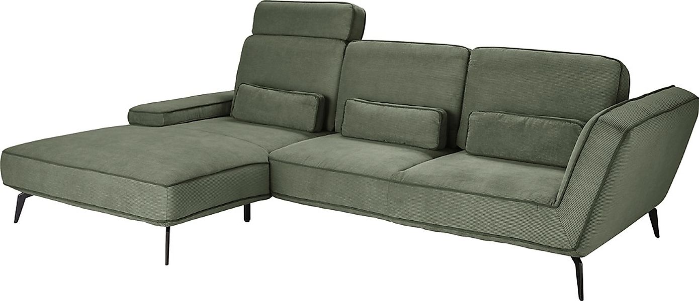 set one by Musterring Ecksofa "SO 4500, Füße schwarz matt, inkl Schwenkrück günstig online kaufen