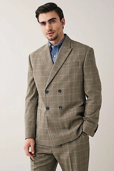 Next Baukastensakko Karierter, zweireihiger Relaxed Fit Anzug: Sakko (1-tlg günstig online kaufen