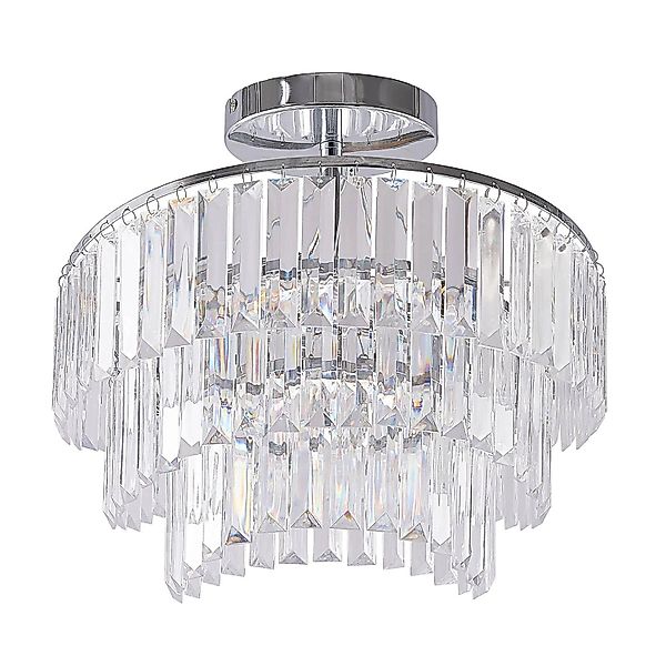 Lindby Deckenlampe Volina 9626530 in Chrom aus Metall 4-flammig E14 Wohnzim günstig online kaufen
